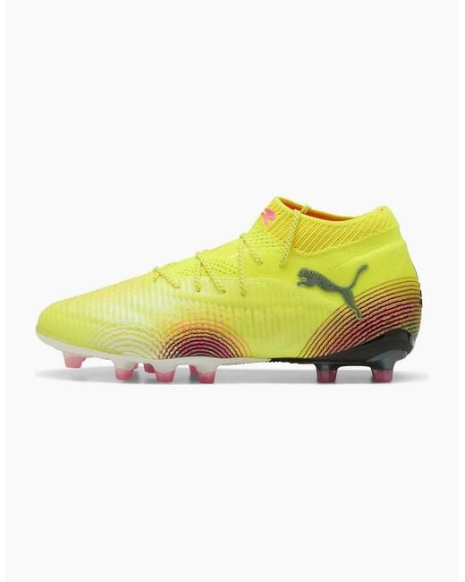 PUMA Yellow Future 8 Ultimate Ag Wns Firm Ground Football Boots