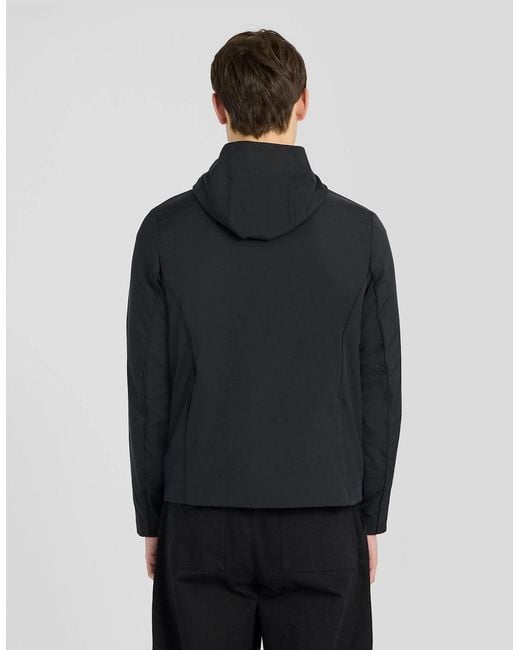 Lyle & Scott Black Nylon Hooded Jacket for men