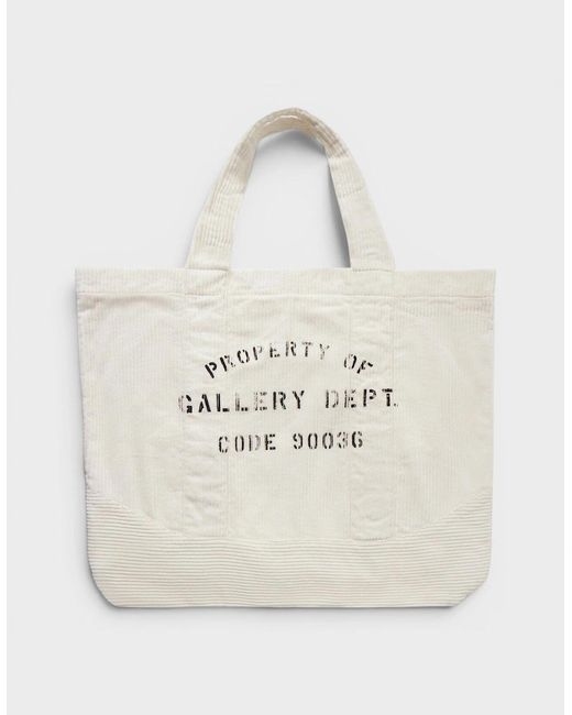 GALLERY DEPT. Natural Logo-Print Cotton-Corduroy Tote Bag for men