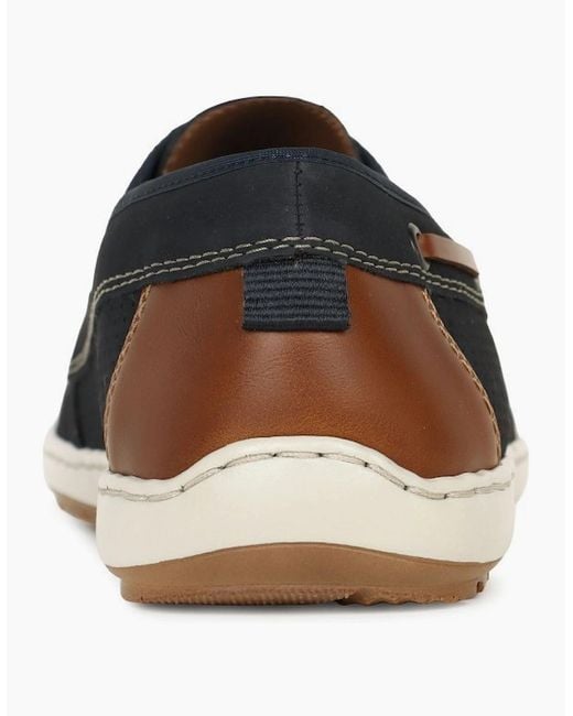 Rieker Black Anchor Boat Shoes for men