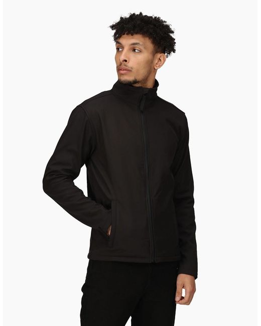 Regatta Black Professional Reid Softshell Wind Resistant Water Repellent Jacket for men