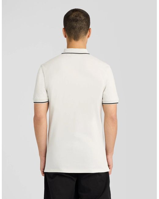 Lyle & Scott White Tipped Polo Shirt for men