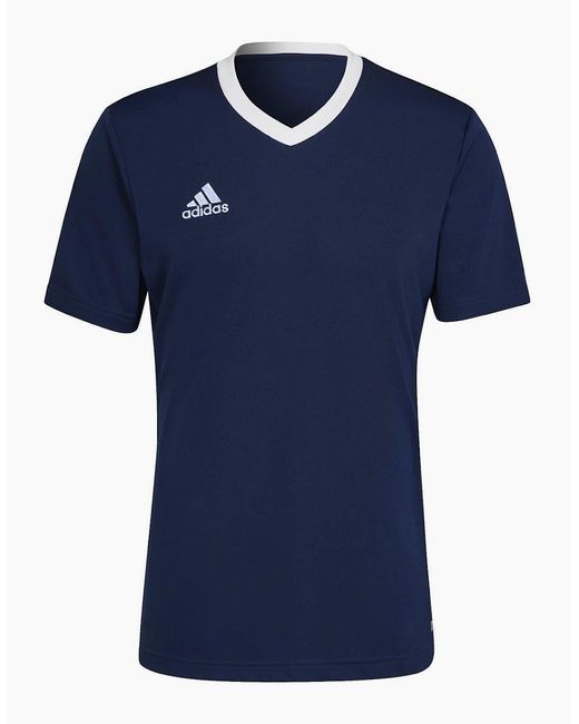 Adidas Blue Entrada 22 Short Sleeve Jersey Top for men