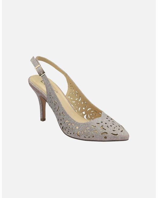 Lotus White Marisol Slingback Court Shoes