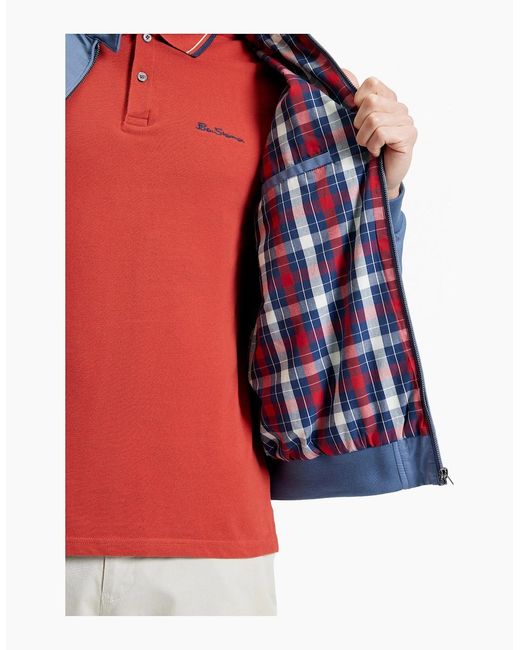 Ben Sherman Blue Signature Harrington Jacket for men