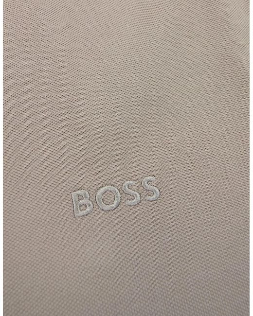 Boss Natural Paule 4 Slim Fit Branded Placket Polo 334 for men