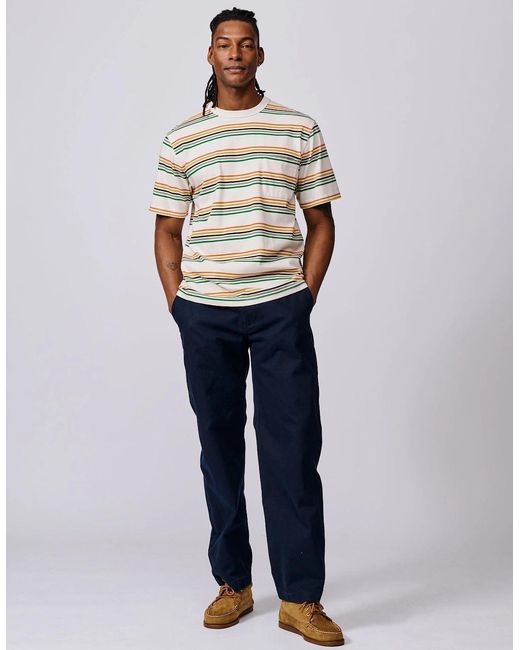 aubi White Santon Relaxed T-Shirt for men
