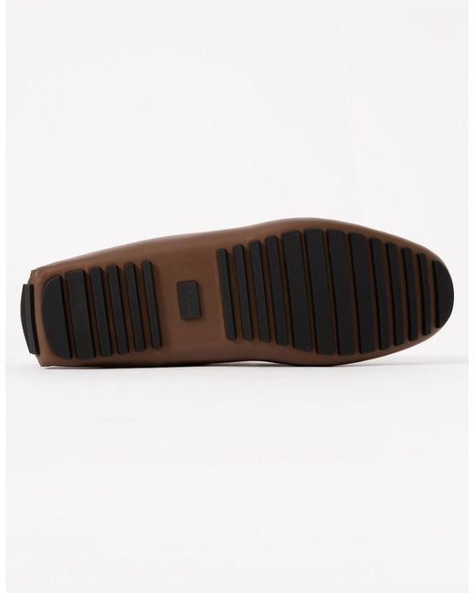 Boss Brown Boss Leather Driving Moccasins for men