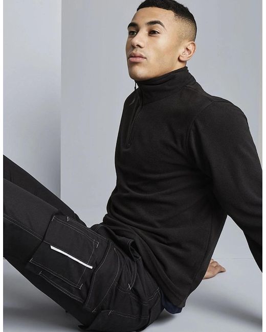 Regatta Blue Micro Zip Neck Fleece Top (170 Gsm) for men