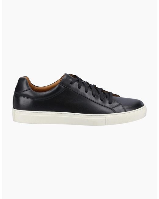 Hush Puppies Black Trainers Colton Cupsole Leather Lace Up Uk Size for men