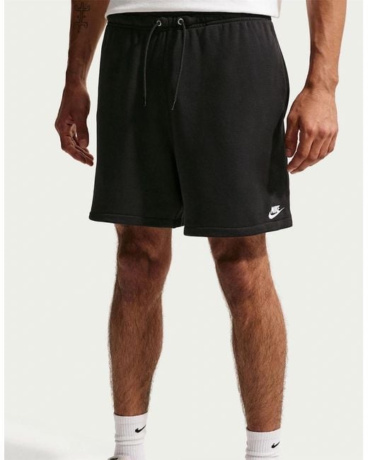 Nike Black Flow Sweat Shorts With Elasticated Waistband for men