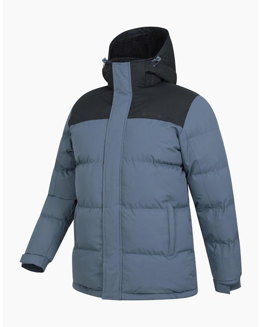 Mountain Warehouse Blue Snow Borg Lined Padded Jacket for men