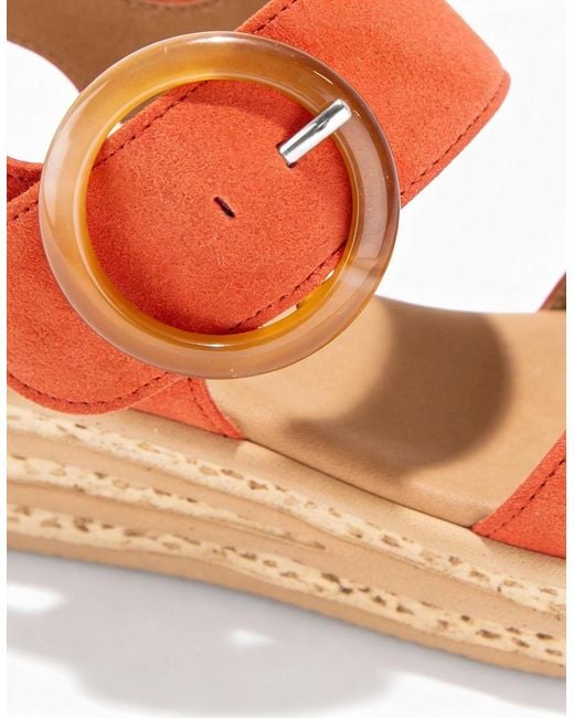 Gabor Orange Andre Ankle Strap Sandals