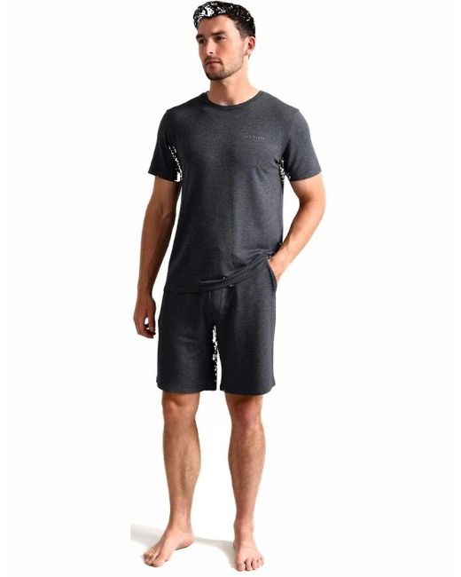 Ted Baker Blue Luxe Modal Lounge Jogging Shorts, Heather for men
