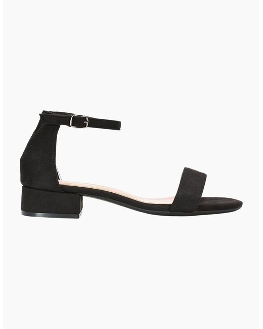 XY London Black Ladies Tate Summer Low Block Heel Sandals