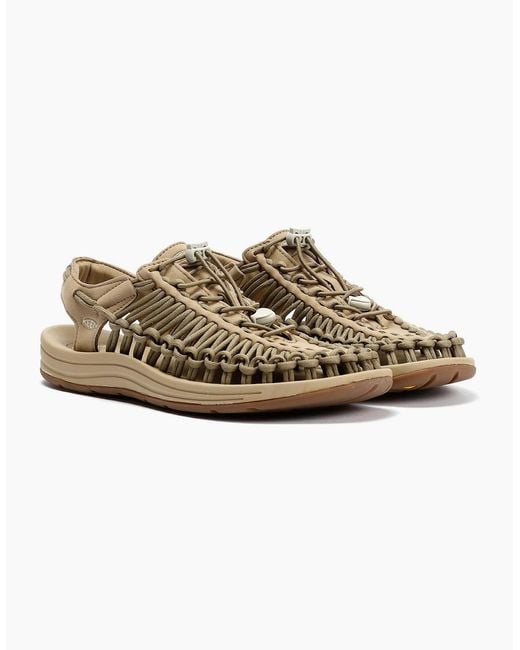Keen Brown Uneek Timberwolf/Plaza Taupe Sandals for men