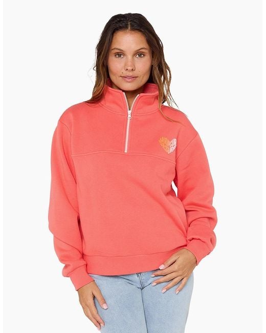 Rip Curl Red Rip Curl Half Zip Half Zip Fleece