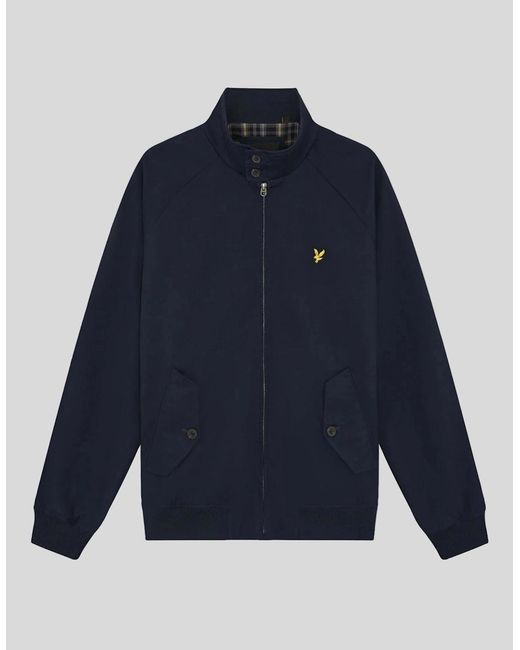 Lyle & Scott Blue Cotton Harrington Jacket for men