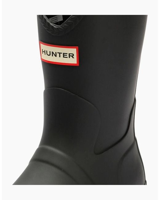 Hunter Black Original Cowboy Rubber Wellington Boots