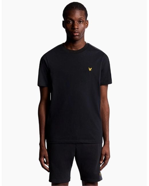 Lyle & Scott Blue Lyle & Scott Tape T-Shirt for men