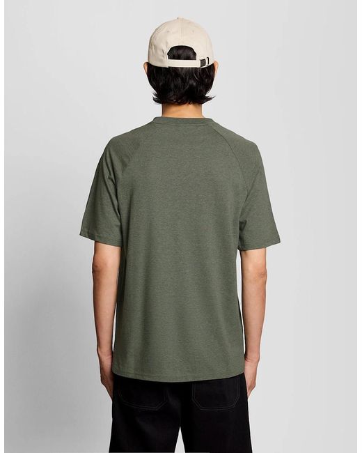Lyle & Scott Green Marl Raglan T-Shirt for men