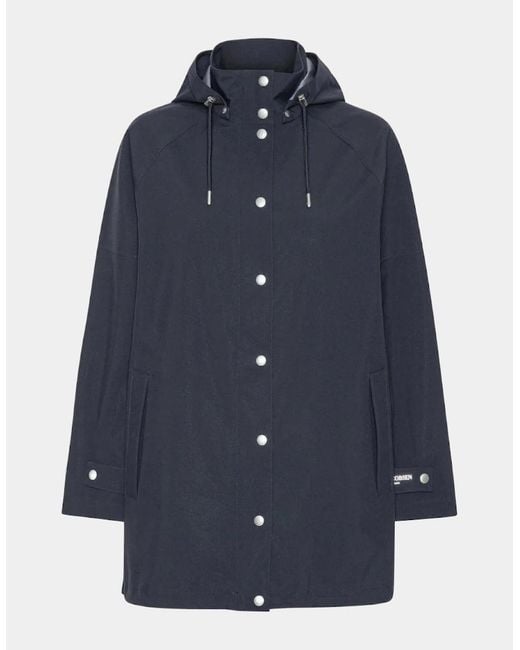 Ilse Jacobsen Blue Gentle Rain Raglan Raincoat