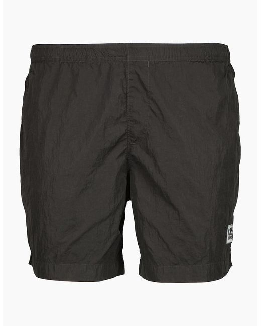 C P Company Gray Chrome-R Boxer Swim Shorts for men