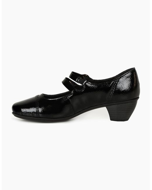 Rieker Black Tango Mary Jane Court Shoes