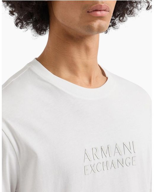 Armani White Exchange T Shirts Short Sleeve Top for men