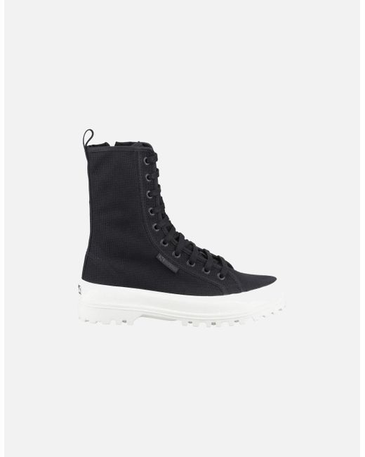 Superga Black 2641 Alpina High Trainers