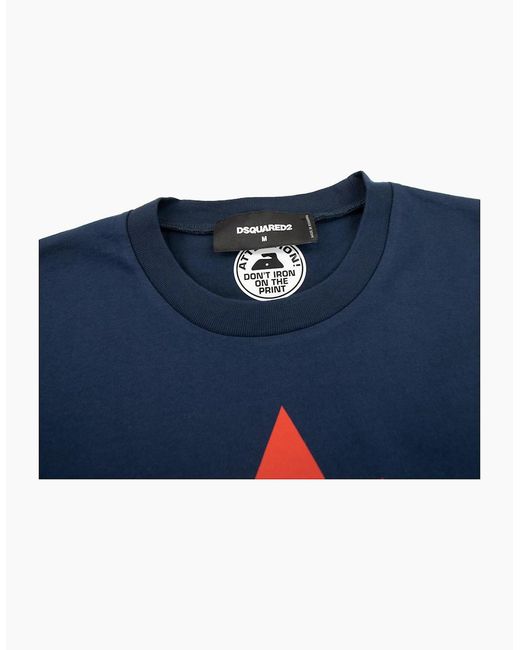 DSquared² Blue Dsq2 Logo Print Cool T Shirt 478 for men