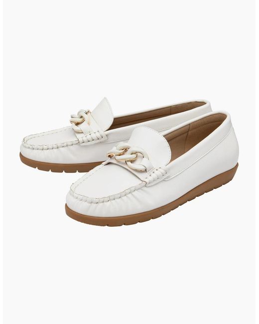 Lotus White Coma Loafers