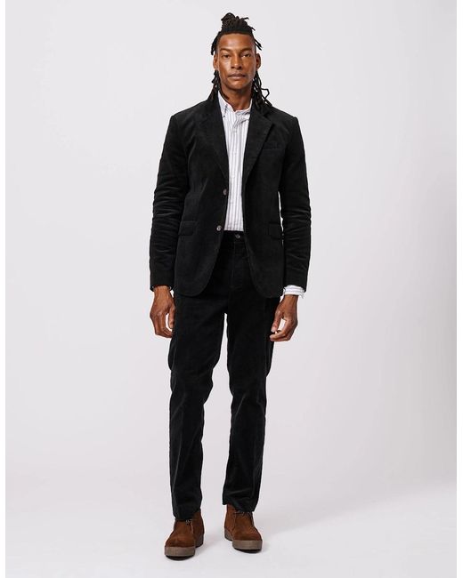 aubi Black Pasmore Cord Jacket for men