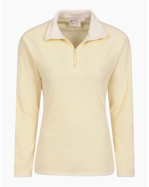 Mountain Warehouse Natural Ladies Montana Half Zip Fleece Top