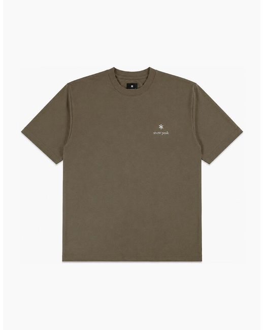 Snow Peak Green Snow Peak Logo T-Shirt Dark for men