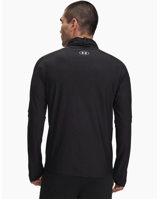 Under Armour Black Challenger Pro Slim Fit Funnel Neck Long Sleeve T-Shirt for men