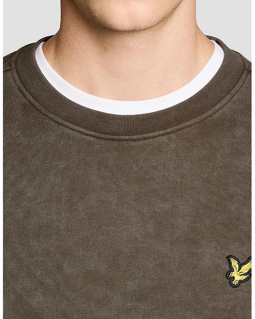 Lyle & Scott Green Lyle & Scott Heavy Laundered Crew Sweat