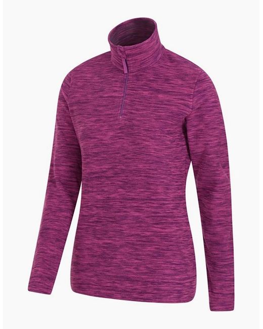 Mountain Warehouse Purple Ladies Snowdon Melange Fleece Top