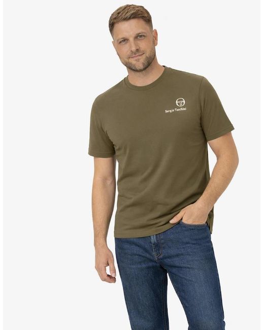 Sergio Tacchini Green Felton T-Shirt Dark for men