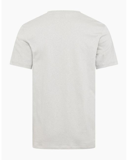 Boss White Tales T-Shirt With Logo Patch Premium Cotton for men