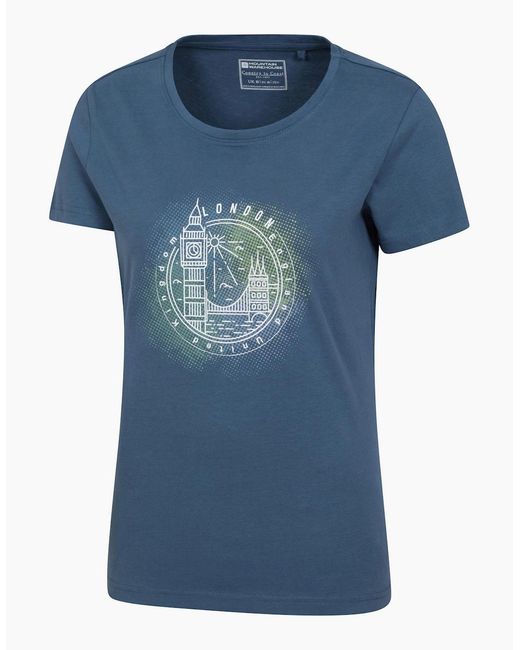 Mountain Warehouse Blue Ladies London Short-Sleeved T-Shirt