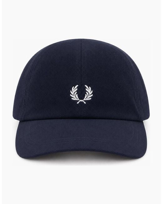 Fred Perry Blue Piqué Classic Cap/Snow for men