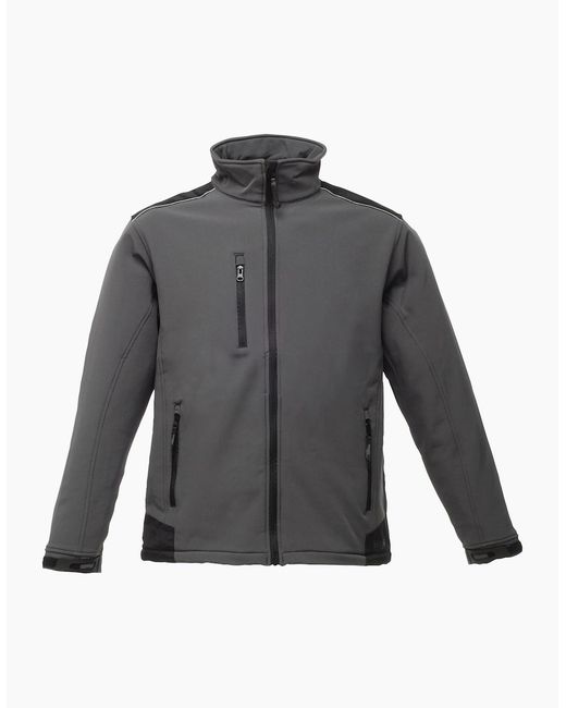 Regatta Gray Sandstorm Hardwearing Workwear Softshell Jacket (Water Repellent) for men