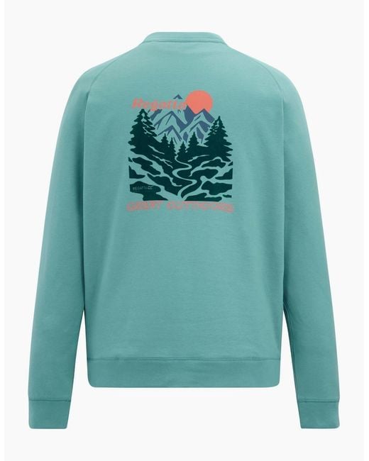 Regatta Blue Nithsdale Back Print Sweatshirt for men