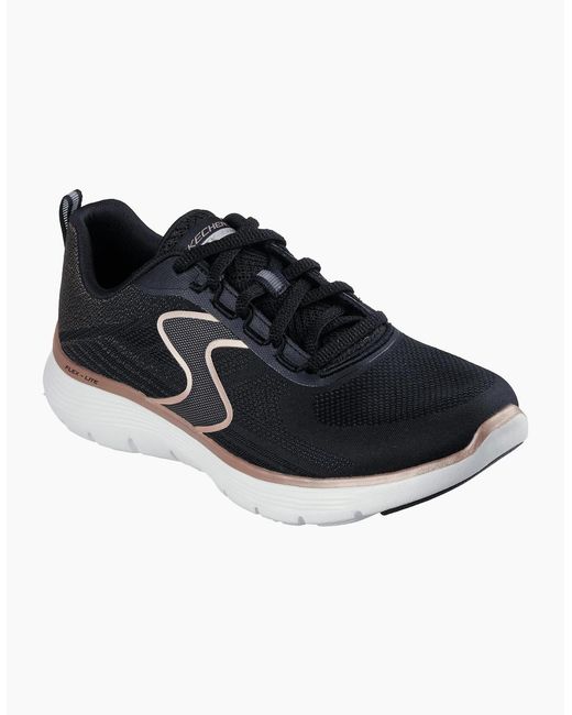 Skechers Black Flex Appeal Luxe Glow Trainers