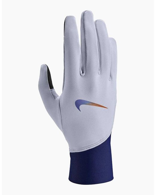 Nike Blue Pacer Midweight Running Gloves for men