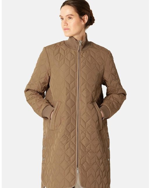 Ilse Jacobsen Brown Long Quilted Padded Coat