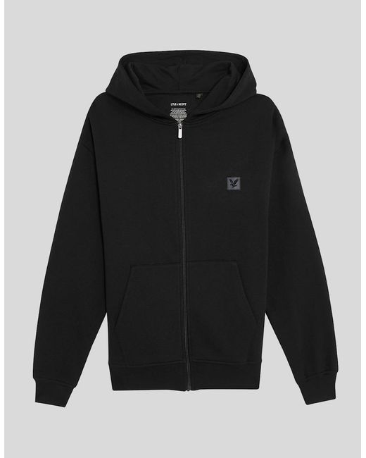 Lyle & Scott Black Lounge Full Zip Hoodie for men