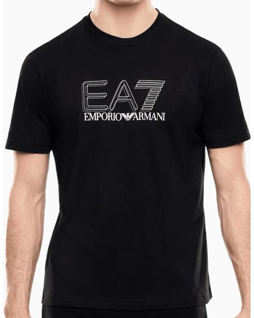 EA7 Black Shadow Logo T-Shirt for men
