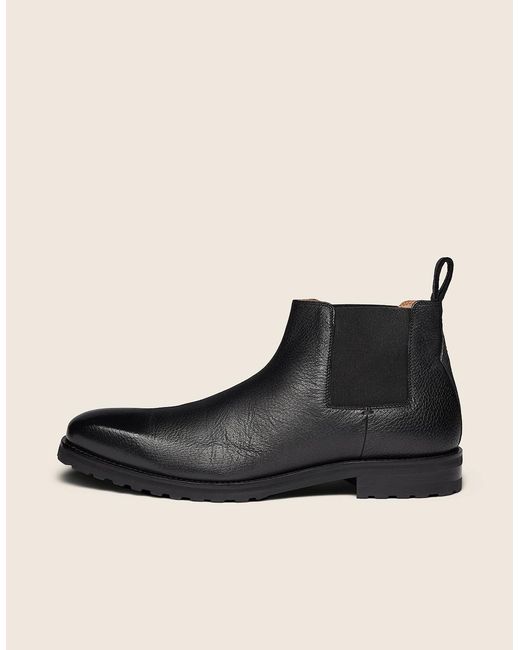 Oliver Sweeney Black Deer Leather Chelsea Boots for men